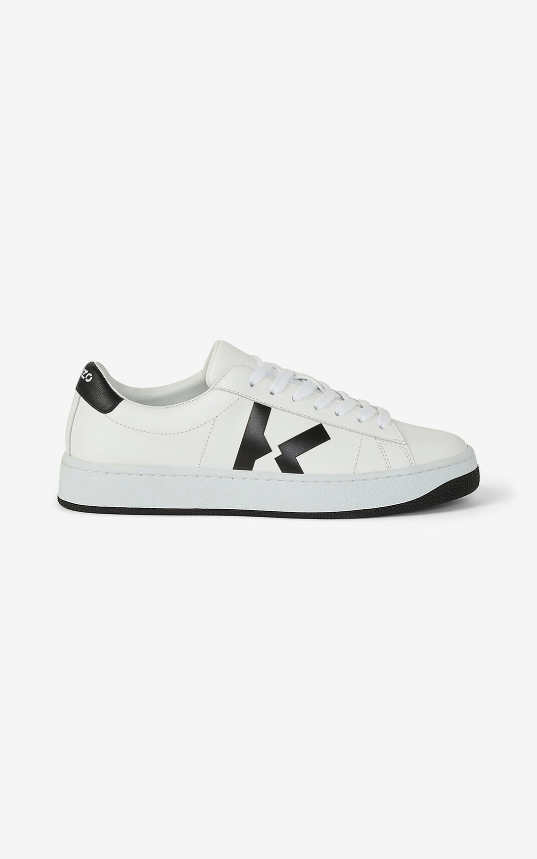 Tênis Kenzo Couro Kourt K Logo Feminino - Branco | 654SNLIPR